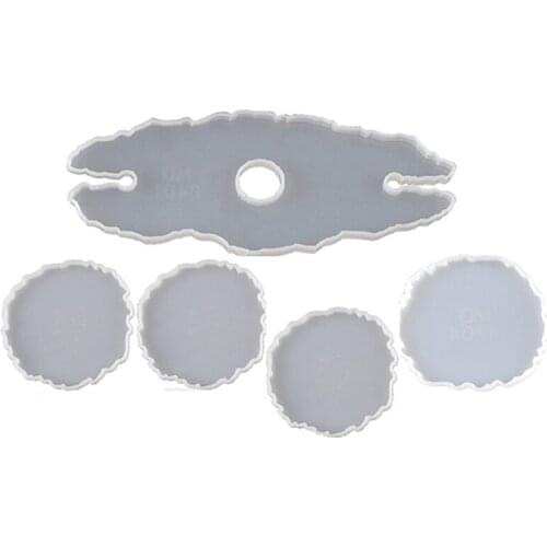 New Resin Mold DIY Resin Molds Coaster Silicone Resin Molds Wine Rack Resin Molds for Coaster Making Wine Rack Making, 5PCS