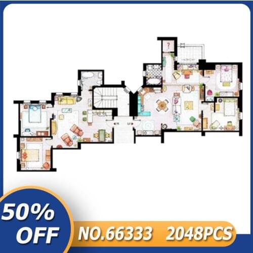 New LepinBlocks 66333 American TV Drama Series Compatible 10292 Friends Apartments Building Blocks Bricks Educational Toys Gifts