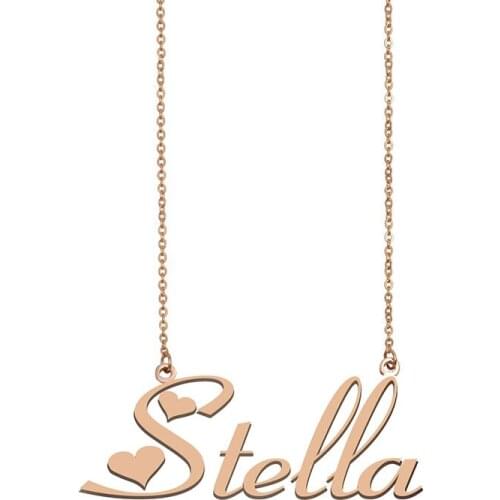 Stella Custom Name Necklace Gold Personalized Choker for Women Girls Best Friends Jewelry Birthday Wedding Christmas Mother Gift