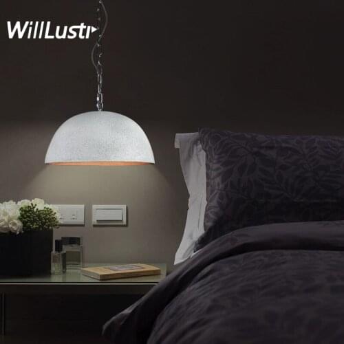 Nordic design half sphere cement light concrete pendant lamp home dinning room restaurant hotel loft bar office suspension light