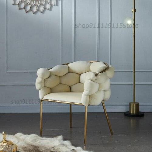 Post Modern Light Luxury Dressing Chair Dressing Chair Italian Simple Dining Chair Nordic Design Creative Model Room Leisure Cha
