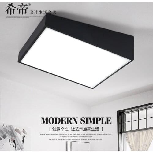 Modern simple LED ceiling lamp rectangular xingketing lamp wrought iron light in the bedroom Warm creative fashion lamp
