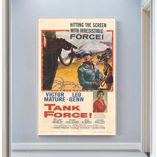 V0982 Tank Force Vintage Classic Movie Wall Silk Cloth HD Poster Art Home Decoration Gift