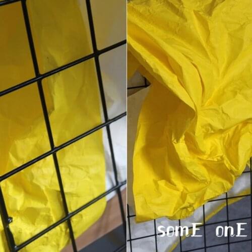 Yellow Soft Tyvek Washing Breathe Paper Tearing Resistant Waterproof DIY Bag Coat Wallet Decor Clothing Designer Fabric 50*100cm