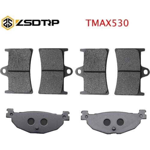 ZSDTRP 3 Pairs Semi-Metal Scooter Motorcycle Front Brake Pad Discs and Rear Brake Pads Discs For Yamaha TMAX530 2013 Racing
