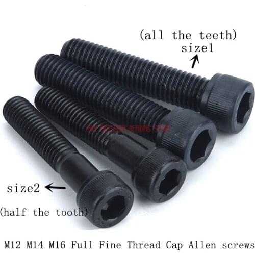 12.9 Grade M12 M14 M16x25/30/40/70 Carbon Steel Full Fine Thread Cap High-strength Allen Screws Head Bolt Hexagon Socket Screw