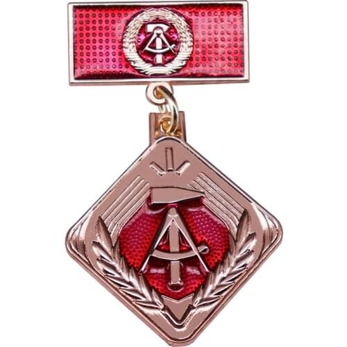 1969 East Germany DDR GDR 20th Anniversary German Compass Hammer Logo Pin Badge