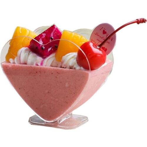 40pcs 80ml Disposable Plastic Dessert Cups with spoons Pudding Jelly Mousse Cup Appetizer Bowl For party Food Container