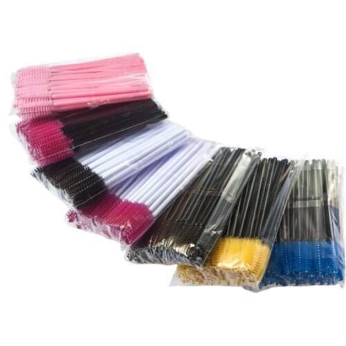 50Pcs/Pack new Disposable Micro Eyelash Mascara Wands Wand Brushes Eyelash Comb Brushes Spoolers Makeup Tool Kit dhl 100packs