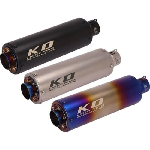 51mm Universal Exhaust Vent Pipe Without Muffler 260/370mm h Stainless Steel Exhaust System For ATV Street Bike