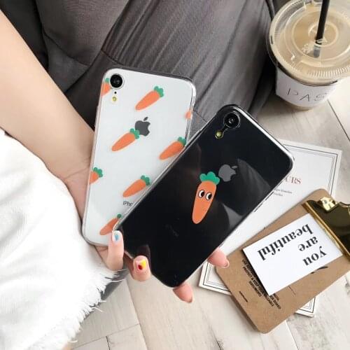 Phone case Cartoon mobile phone shell for iphone11 XR XS 7/8/SE 2020 11pro Xs 7p/8plus X/Xs ins cute carrot