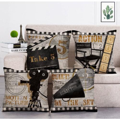 Movie Pillow Case vintage Throw Pillows cover Soft Cushion Cover Car Seat Mattress Cover Home Decoration T311