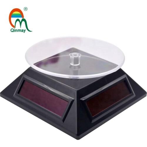 Black solar display panel jewelry 360 degree rotating display panel