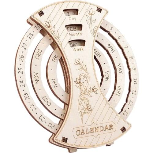 DIY 3D Wooden Calendar Desktop Decoration Educational Puzzle Toy Childrens Creative Handmade Graduation Gift