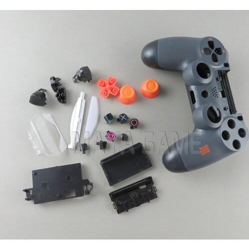 For Sony PS4 Gamepad Controller JDS-020 JDS-040 2.0 4.0 Clear Front Back Housing Shell Case Cover and Buttons Mod Kit