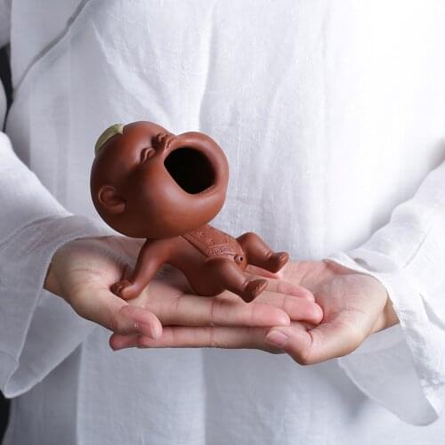 Purple Sand Tea Pet Decoration Boutique Can Raise Water Spray Urine Children Creative Handmade Tea Play Tea Set Accessories