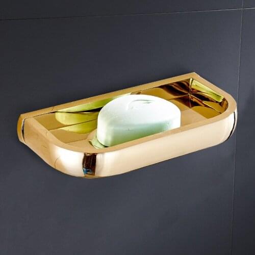 Hot selling simple soap holder brass gold-plated soap holder soap box toilet soap box bathroom pendant wholesale