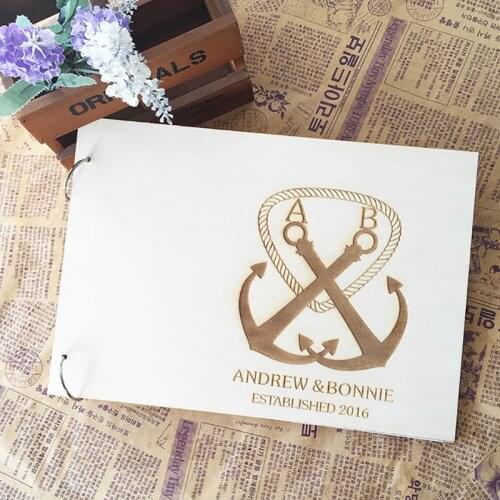 Personalized Wedding Guest Book Wood A4 A5 Modern Guest Book Spear Wood Guest Book Alternative Rustic Wedding Gift