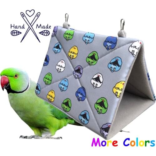Indian ringneck parakeet, parrot Snuggle Hut, Sleepy Hut, Bird Tent, Bird Bedding, Plush Hut Hammock Cave Cage