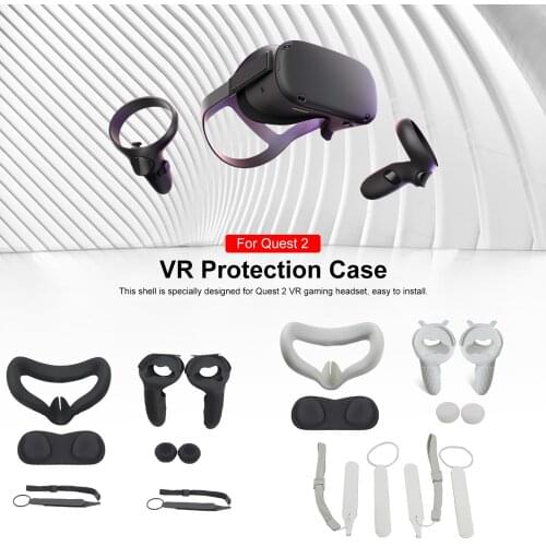 VR Accessorie Set Protective Cover For Oculus Quest 2 VR Touch Controller With Knuckle Strap Handle Grip For Oculus Quest2