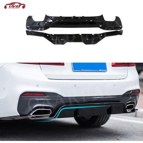 2PCS Rear Bumper Lip Diffuser Spoiler Body Kits for BMW G30 G31 G38 M Tech M Sport 2017 2018 MP Style ABS Car Bumper skid plate