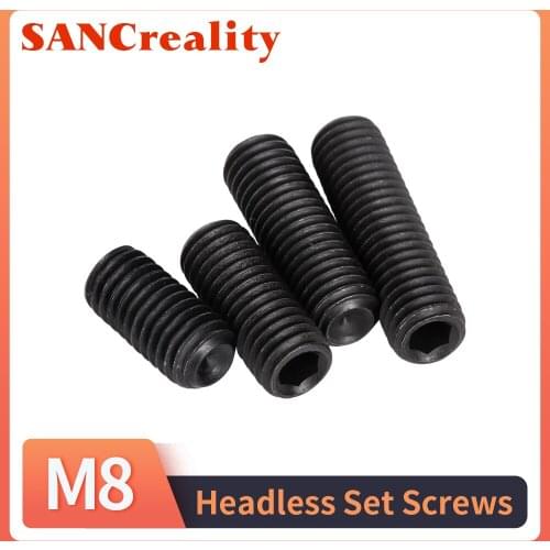 M8 Set Screw Cup Point Grub Screw Grade 12.9 Carbon Steel Black Steel Hex Socket Headless Set Grub Screws