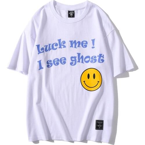 2021 Summer New Mens Short-sleeved T-shirt Loose Round Collar Personalized Print Jacket Couples Casual Bottom Shirt