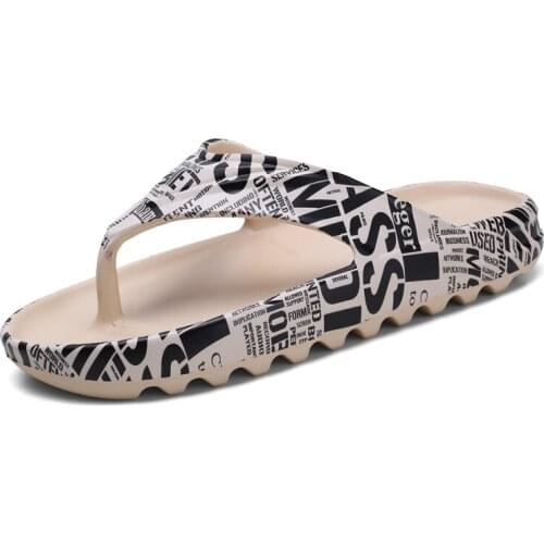 Mens Summer Cool Beach Slippers 2020 Fashion Camouflage Flip Flops Men Colorful Printing EVA Sandals Light weight Non-slip New