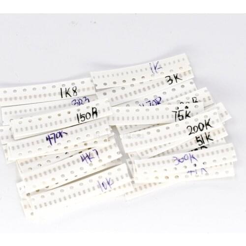 0402 SMD Resistor Kit Assorted Kit 1ohm-1M ohm 5% 33valuesX 20pcs=660pcs Sample Kit Resistance Set
