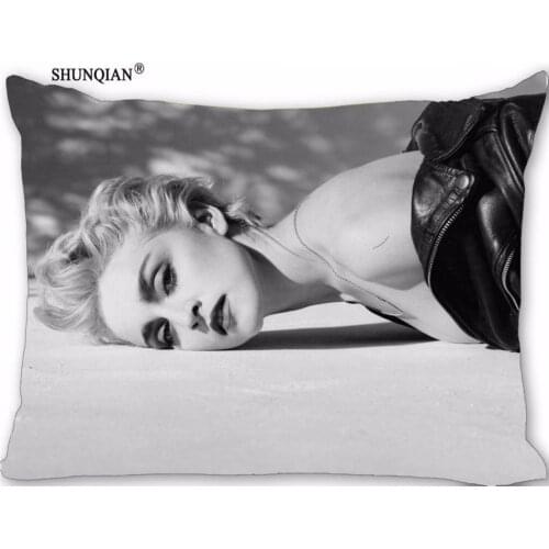 New Custom Madonna Pillowcase Zippered Rectangle Pillow Cover Cases Size 45X35cm,40x60cm,45X75cm,50X75cm(Two sides)