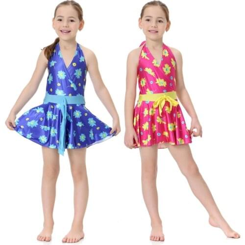 New Girls Fashion Muslim Swimwear Kids Islamic Swimdress Children Swimsuits Arab Islam Beach Wear Burkinis Swim Suit XX-415