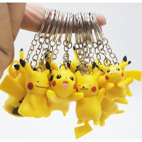 Genuine Takara Tomy Pokemon Doll DIY Keychain Pikachu Action Figure Toys For Kids Christmas Gifts