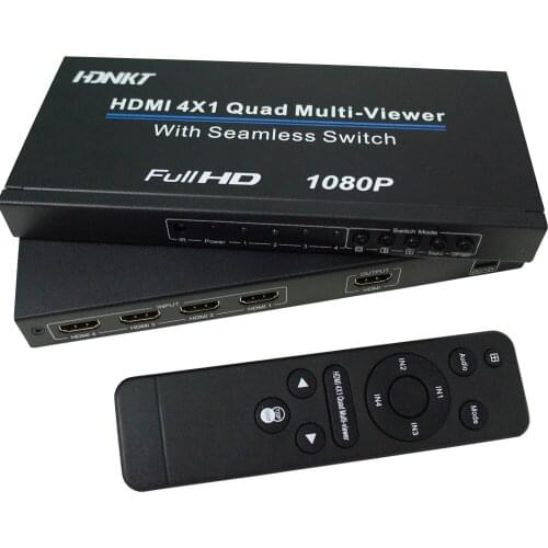 HDMI 4x1 Switch Quad Multi Viewer Splitter Ultra with Seamless Switcher HD Video 1080P Support 5 Modes for PS3/PC/STB/DVD