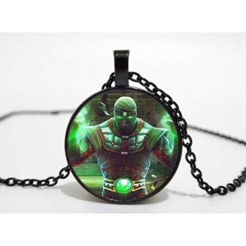 Arrival Mortal Kombat Necklace Handmade Glass Dome Scorpion Sub Zero Pendant Jewelry Steampunk Necklace