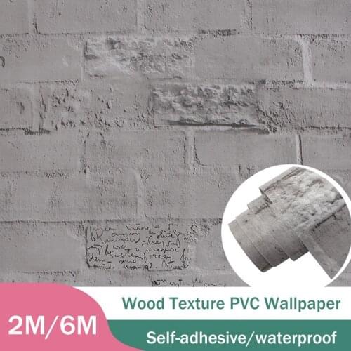 Industrial Style Gray Brick Self-Adhesive DIY Wallpaper Renovation Bar Background Cultural Waterproof Antifouling Home Decor