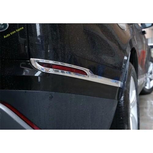 Rear Bumper Fog Lights Lamps Cover Trim Fit For Land Rover Range Rover Velar 2018 2019 2020 ABS Chrome Auto Accessories