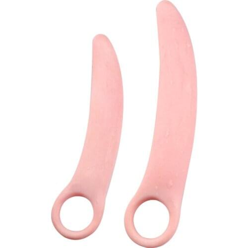 Crescent Shape Pink Silicone Anal Plug Butt Plug Dildo G Spot Stimulation Masturbation Dilator Adult Erotic Sex Toys For Couples