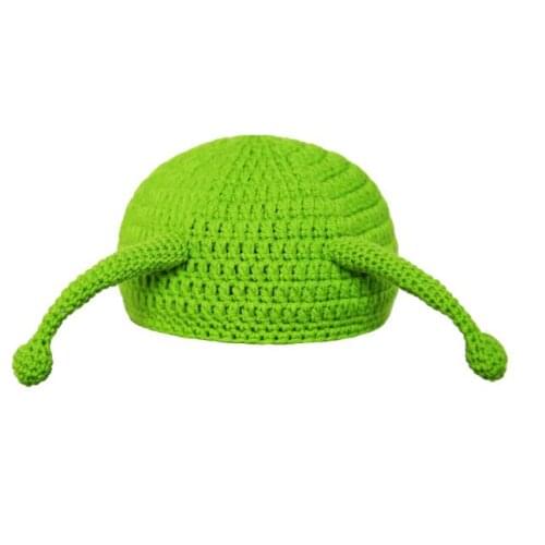 Alien cap Green hat Knitting