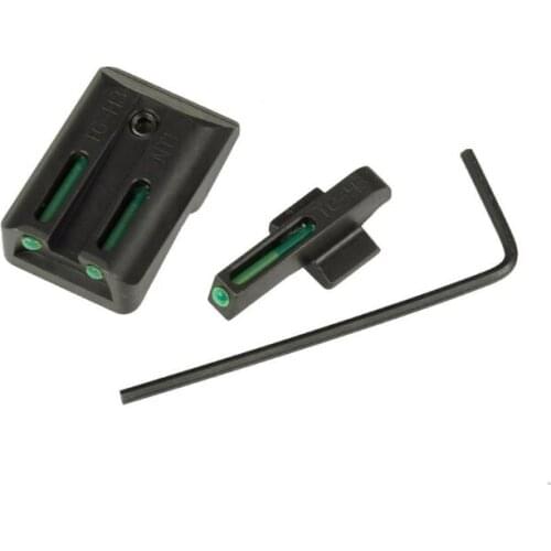 Tactical Fiber Optic Front Rear Sight Set Red Green Sight for Hunting 1911 CUT .270/.450 Gun Pistol Handgun
