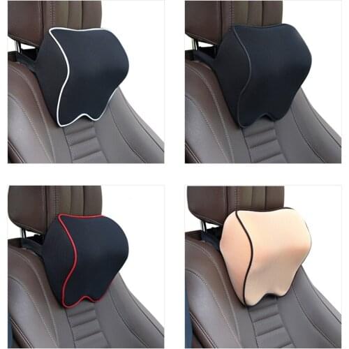 General Car Seat Headrest Pillow Memory Breathable Headrest Neck Foam Lumbar Support Protector Pillow Car Cushion Seat Pillow