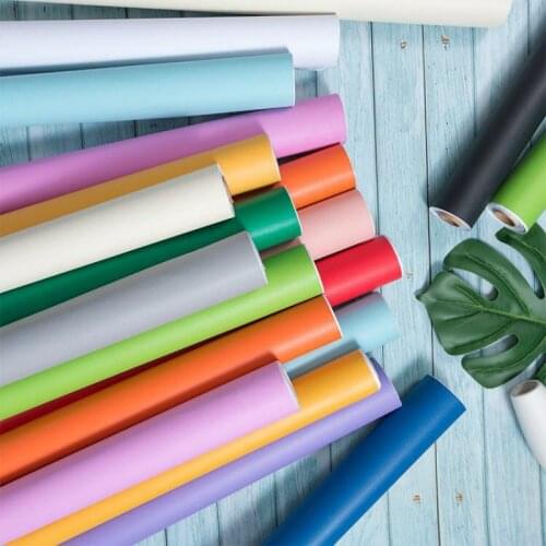 Thickened solid color self-adhesive wall paper waterproof bedroom living room warm renovation decoration background wall sticker