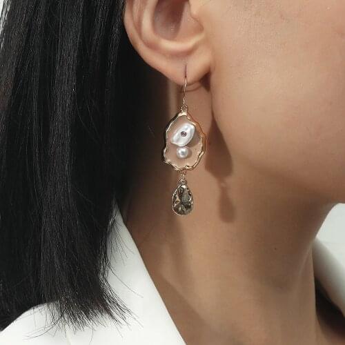 Boho Flower Drop Earrings For Women Vintage Jewelry Geometric Pattern Round Earings Womens Earrings Bohemia