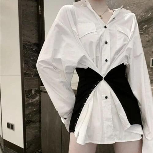 Zadily Black And White Blouses