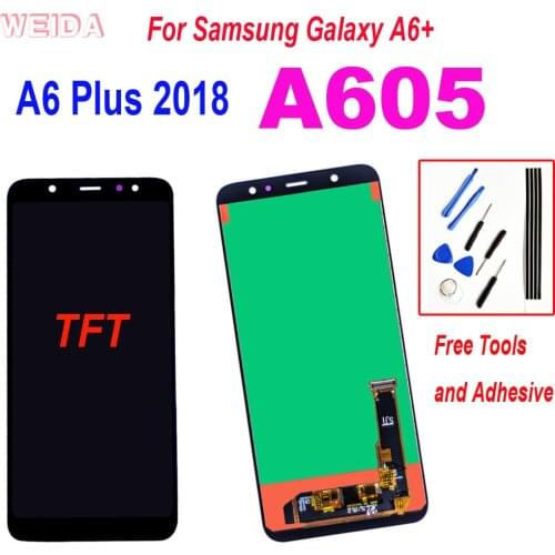 For Samsung Galaxy A6+ A6 Plus 2018 A605 LCD Display Touch Screen Digitizer Assembly For Samsung A605 A605F A605FN Display