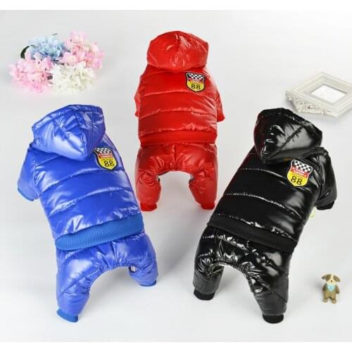 Winter Pet Dog Clothes For Small Dogs Waterproof Dog Jacket Jumpsuit Thicken Warm Puppy Down Coat Overall Chihuahua Pug Clothing