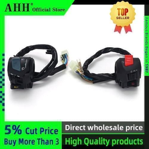 AHH 2X Motorcycle Horn Switch Electrical Parts Scooter Turn Signal Control Button Handlebar Parts For Honda CB400 1992-1998