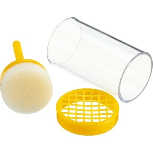 1pcs New Plastic Bee Queen Marking Cage Marker Bottle with Plunger Capture Bee Queen Beekeeping Equipment Free Shipping