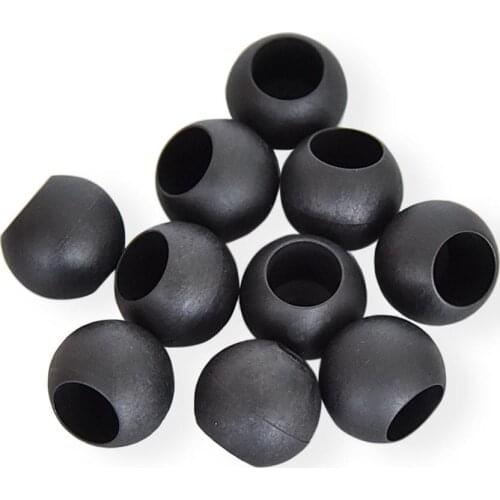 New Plastic Bead Cord Ends Lock Stopper Elastic Rope Bungee Ball Jewelry Bracelet Bag Make Sewing Parts Hair Braid Black 10pcs