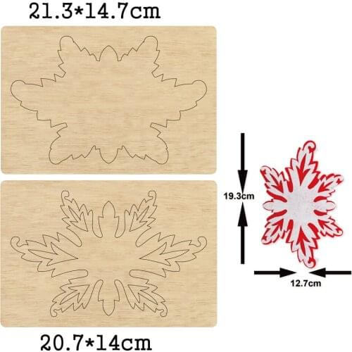 2 Pcs 3D Leaf Flower Wood Cutting Dies For Leather Cloth Paper Crafts Wooden Die Fit Common Die Cutting Machines on the Market