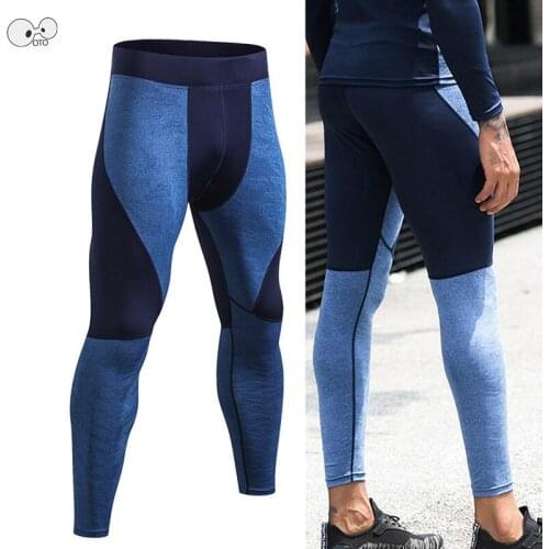 2020 Quick Dry Ankle-length Mens Running Tights Fitness Gym Yoga Trousers Training Sport Leggings Sportswear Compression Pant
